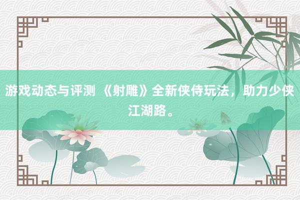 游戏动态与评测 《射雕》全新侠侍玩法，助力少侠江湖路。