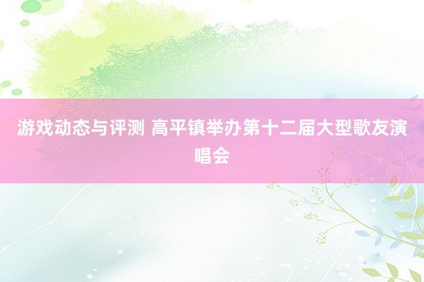 游戏动态与评测 高平镇举办第十二届大型歌友演唱会