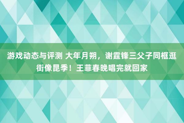 游戏动态与评测 大年月朔，谢霆锋三父子同框逛街像昆季！王菲春晚唱完就回家