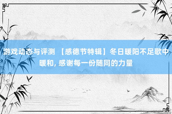 游戏动态与评测 【感德节特辑】冬日暖阳不足歌中暖和, 感谢每一份随同的力量